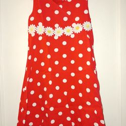 Red Daisy Flower Dress 61.