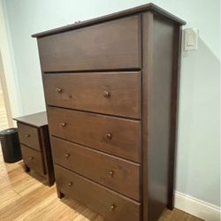 Solid Wood Dresser and Nightstand
