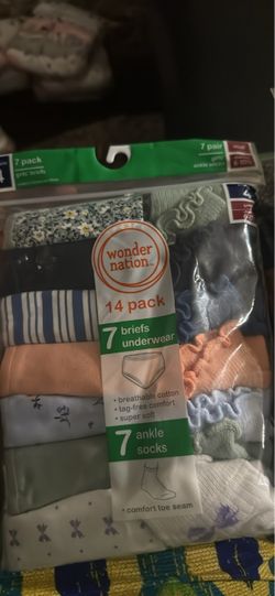 Wonder Nation Girls 14-Pack Briefs & Socks
