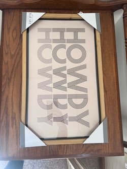 (NEW) Howdy Picture in wood frame