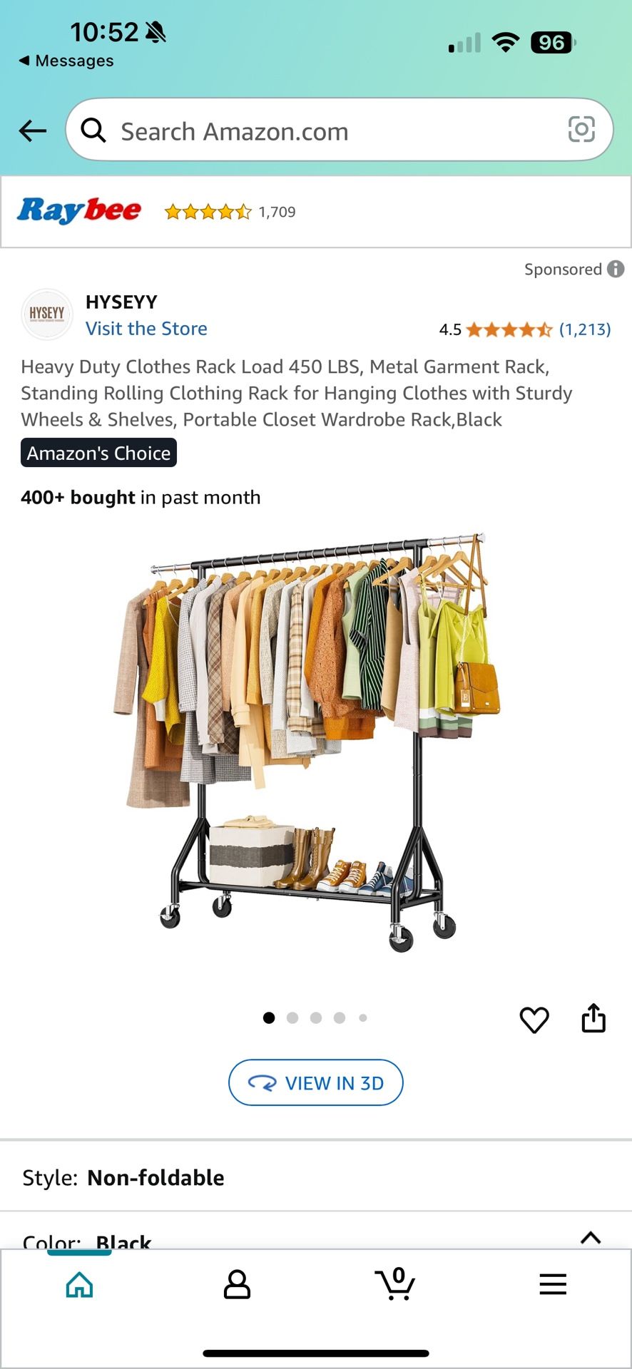 Brand new garment rack