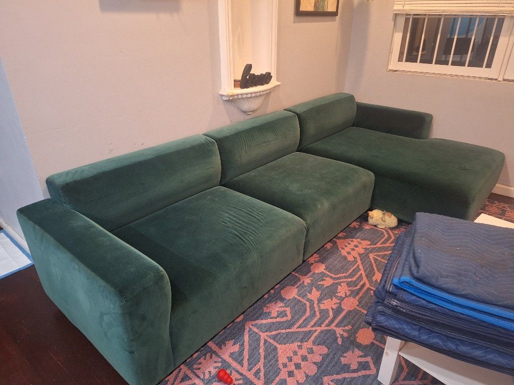 Sectional Velvet Sofa