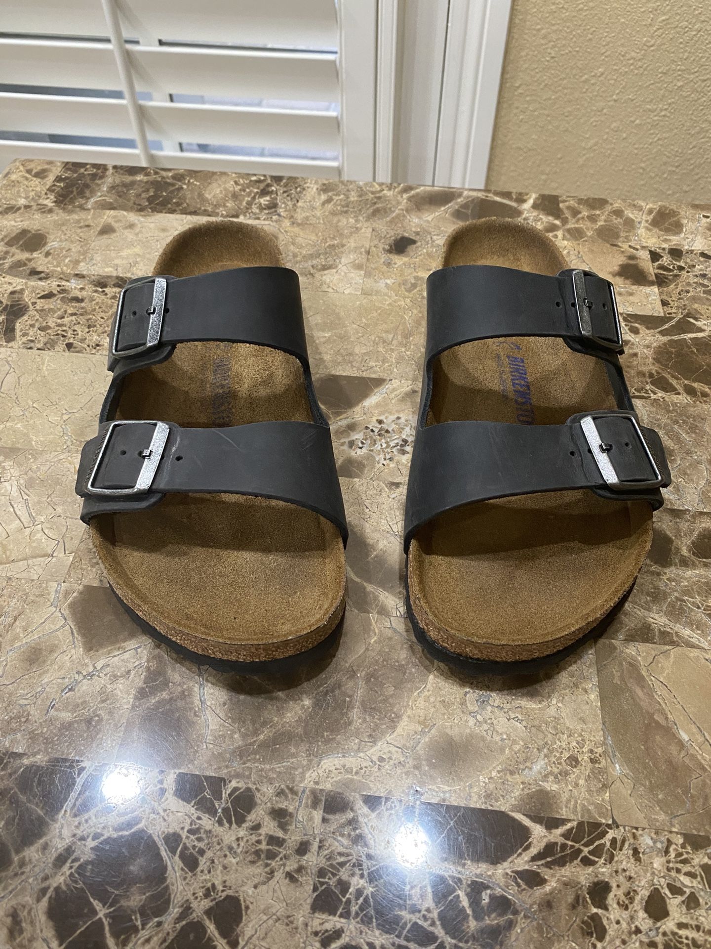 New Birkenstock Arizona Soft Footbed Slide Sandal Men 9-9.5 / 42 EU Black
