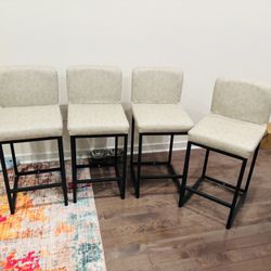 Brand New Faux Leather Bar Stools (set of 4)