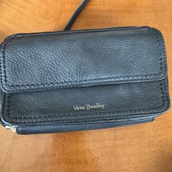 Vera Bradley All-In-One Crossbody bag in black leather