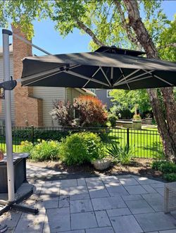 GAZEBO PURPLE LEAF OFFSET PATIO UMBRELLA