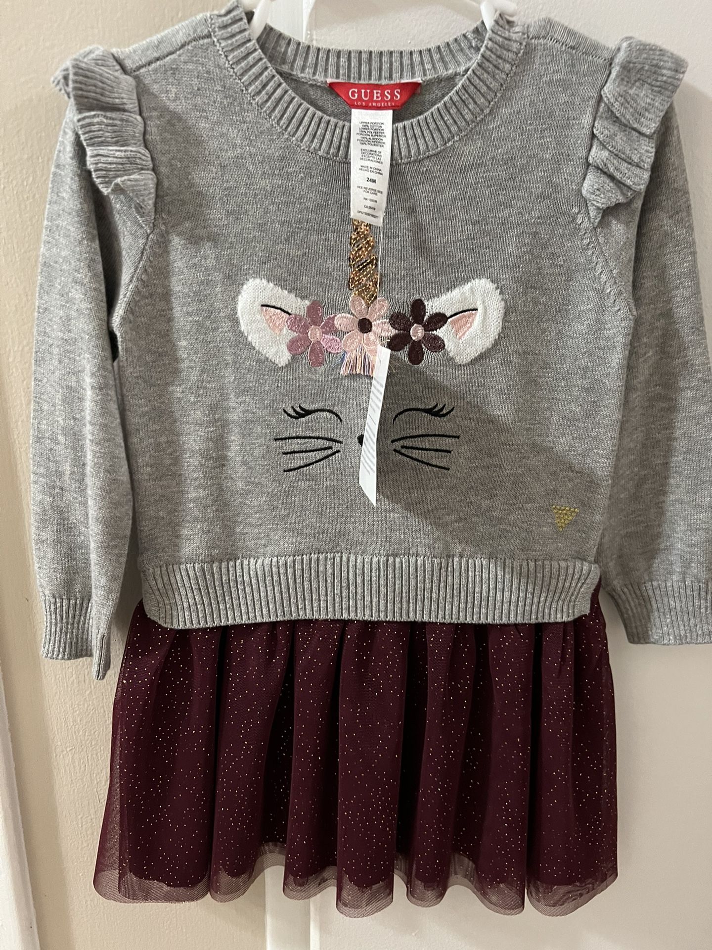 Guess Unicorn Sweater Dress New