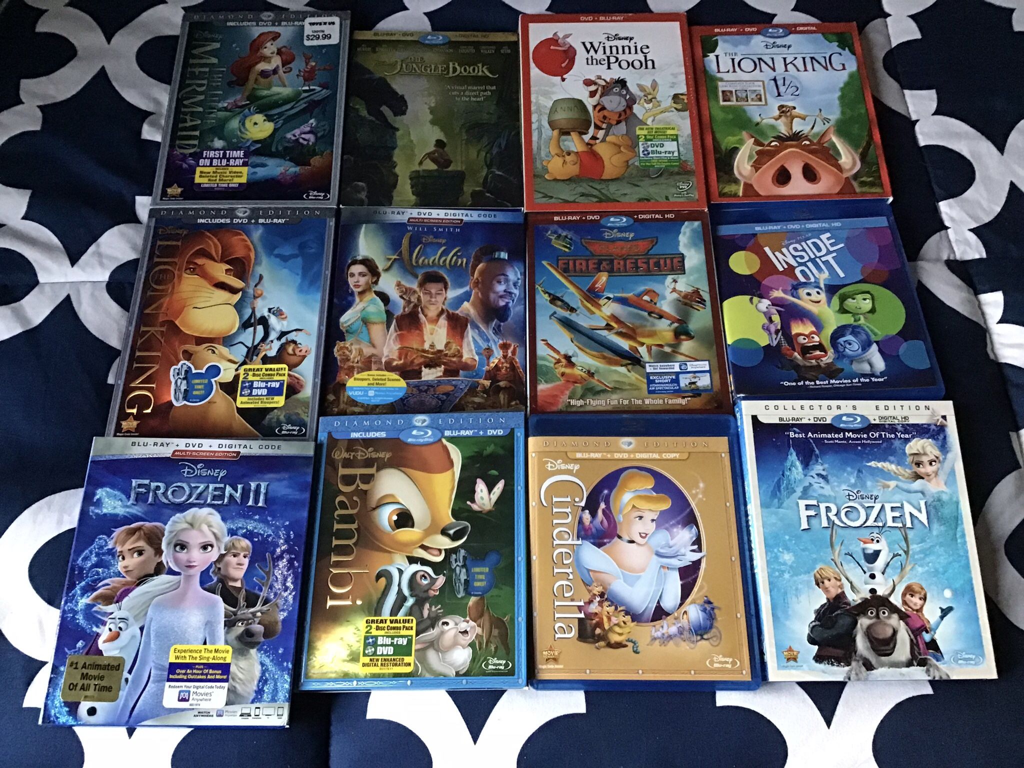 $5 Disney Blurays Aladdin The Lion King