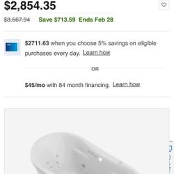 BRAND NEW BATH TUB FOR SALE