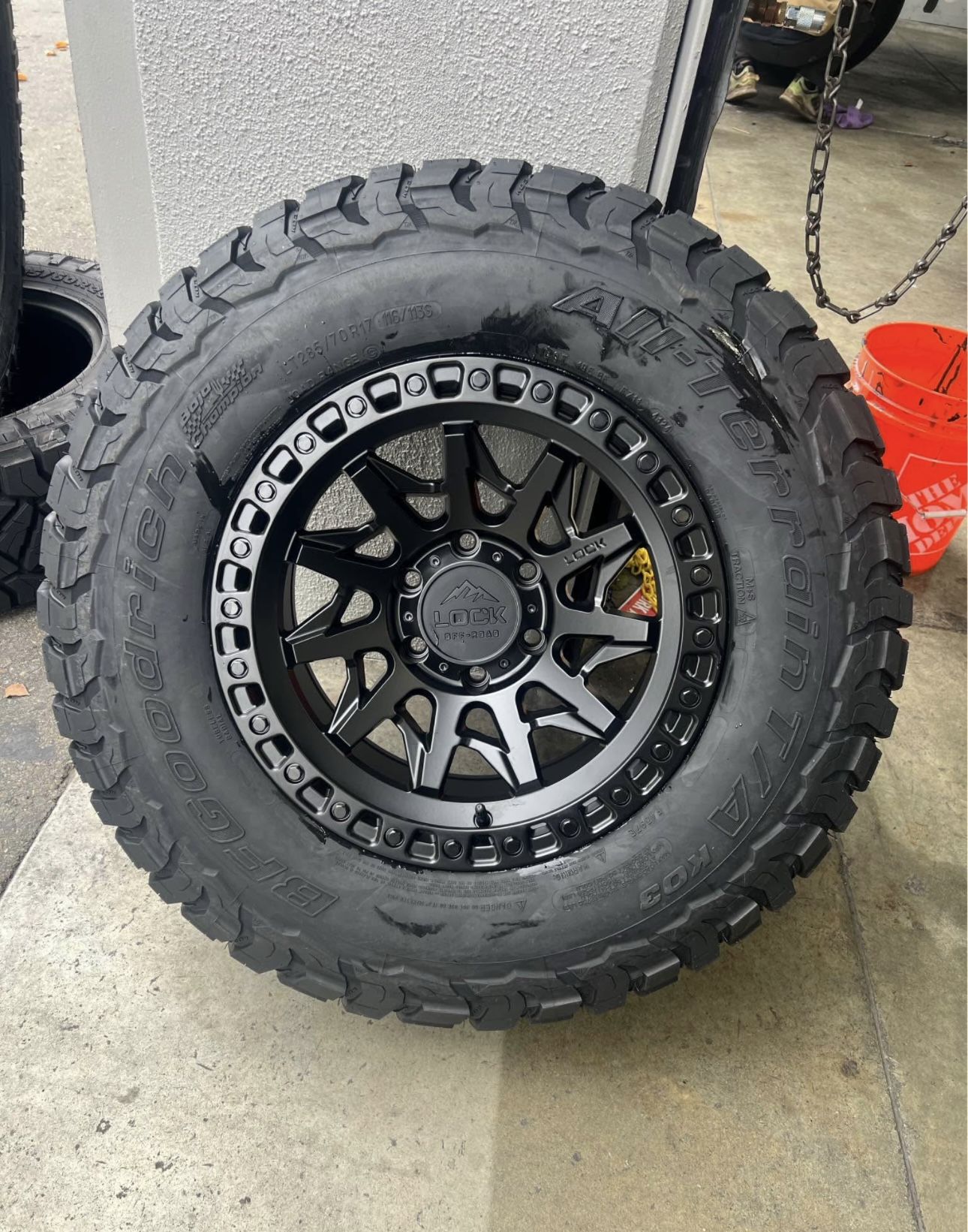 Lock Off-Road Lunatic Matte Black Wheels 285/70R17 BFGoodrich All Terrain T/A KO3 Tires Package Deal