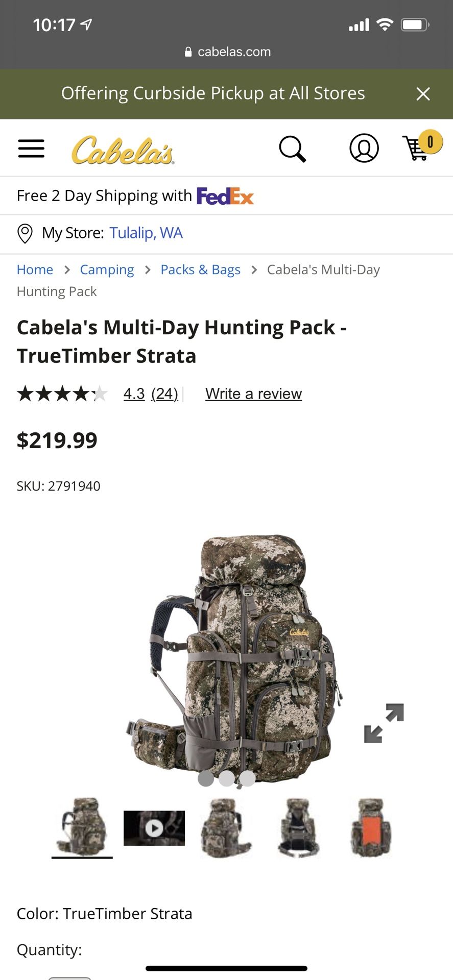 Cabela's Multi-Day Hunting Pack