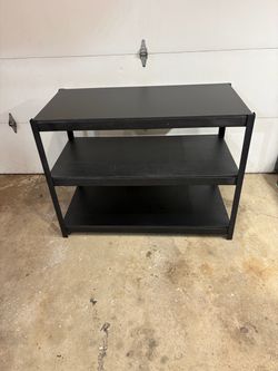 Black 3-Tier Metal Shelving Unit