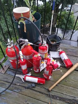 Lot Of Fire Extinguisher 9 Altogether Do Not Know If They Work