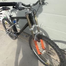 2001 Psycle Werks Wild Hare Full Suspension Marzocchi Bomber Junior T old Skool Triple Clamp suspension fo Mountain Bike Bicycle 26” Wheelset Manitou