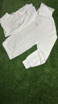 White Alo hoodie joggers set size small