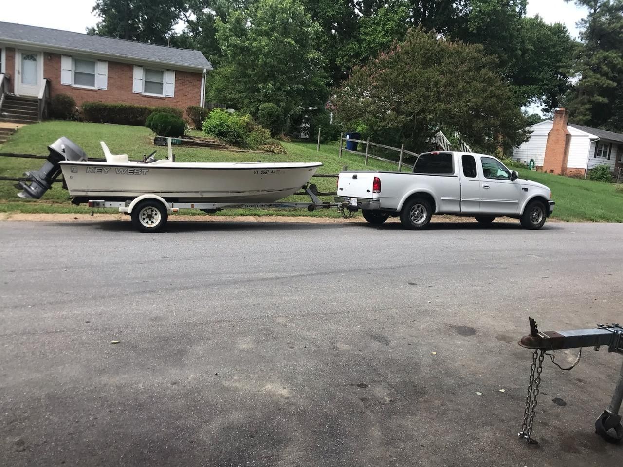 93 key West boat and trailer
