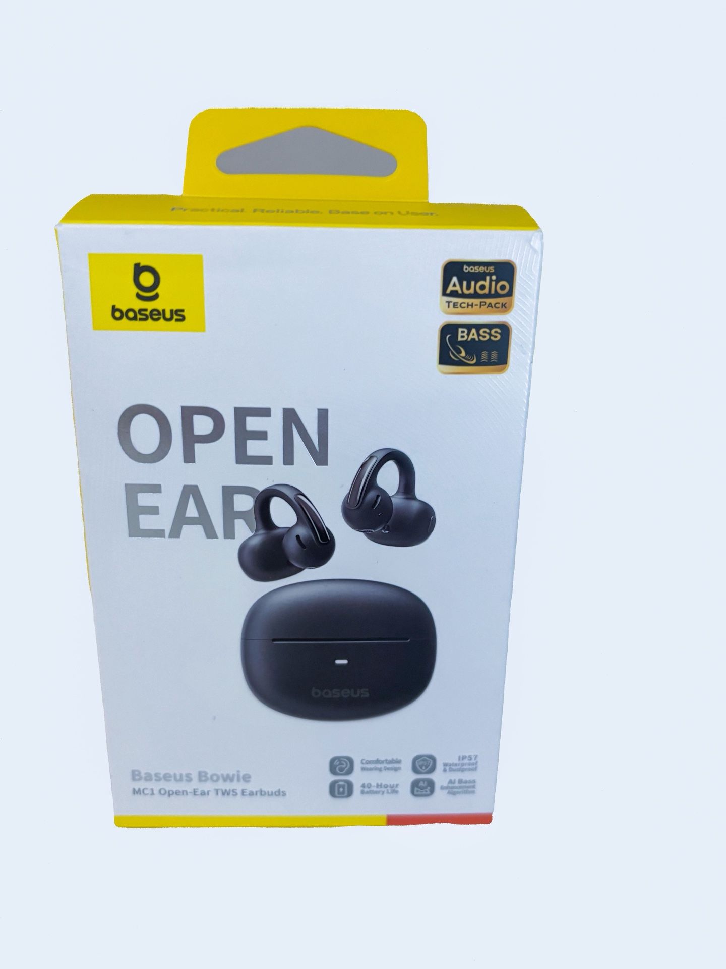 Baseus Bowie MC1 Open Ear Clip On Earbuds, Adaptive Comfort w/Anti-Drop Design