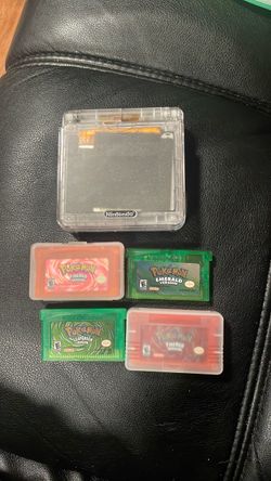 Game Boy Advance SP + 4 Pokémon GBA Games Bundle