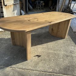 Pottery Rustic Style Modern Dining Table 