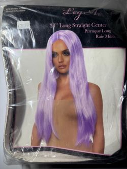 New Leg Avenue 38" Long Straight Center Part Wig