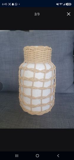 MUST GO BY FRIDAY - Rattan wrapped vase