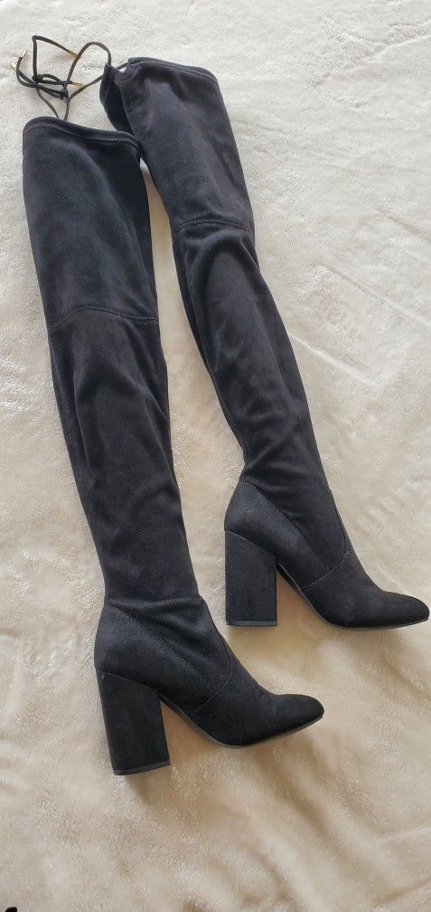 Over The Knee Black Boots