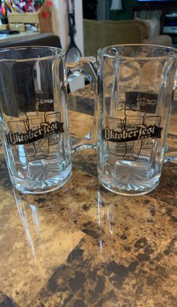 2 Octoberfest beer glasses
