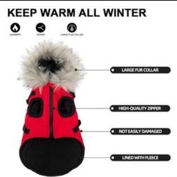 NEW*  Pet Jacket with Fur Collar