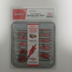10 piesce spade bit set