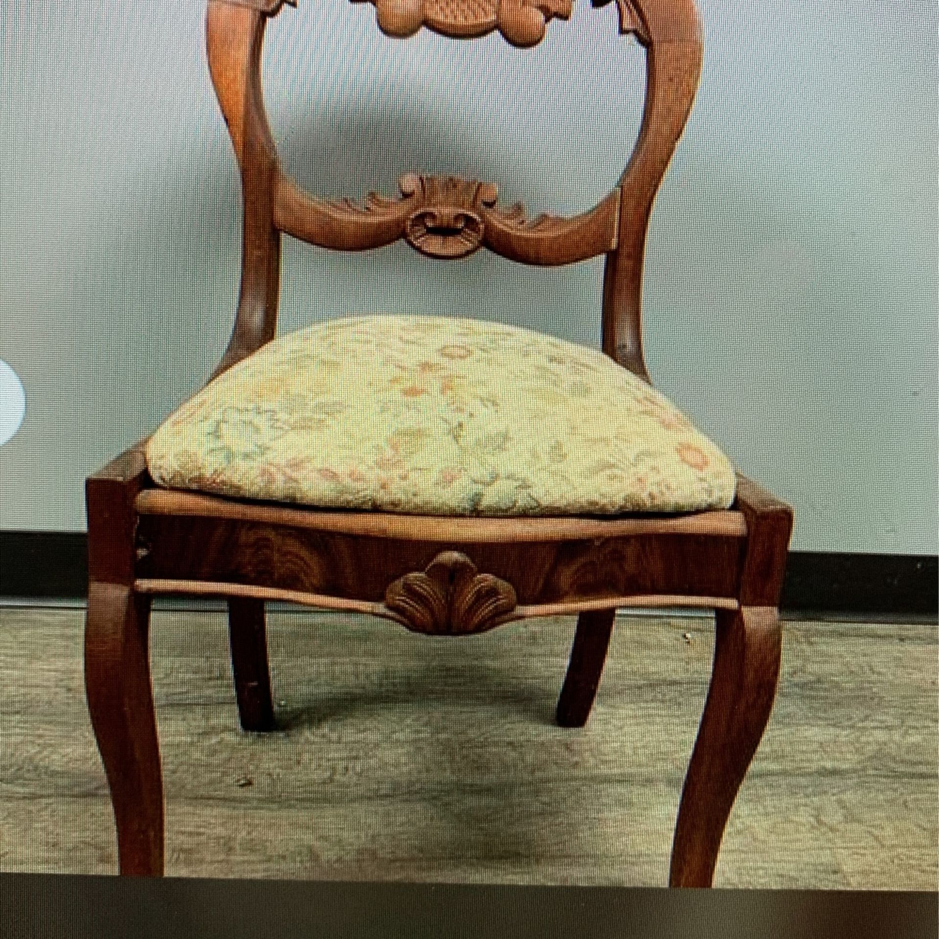 Victorian Mahogany Padded Accent Chair