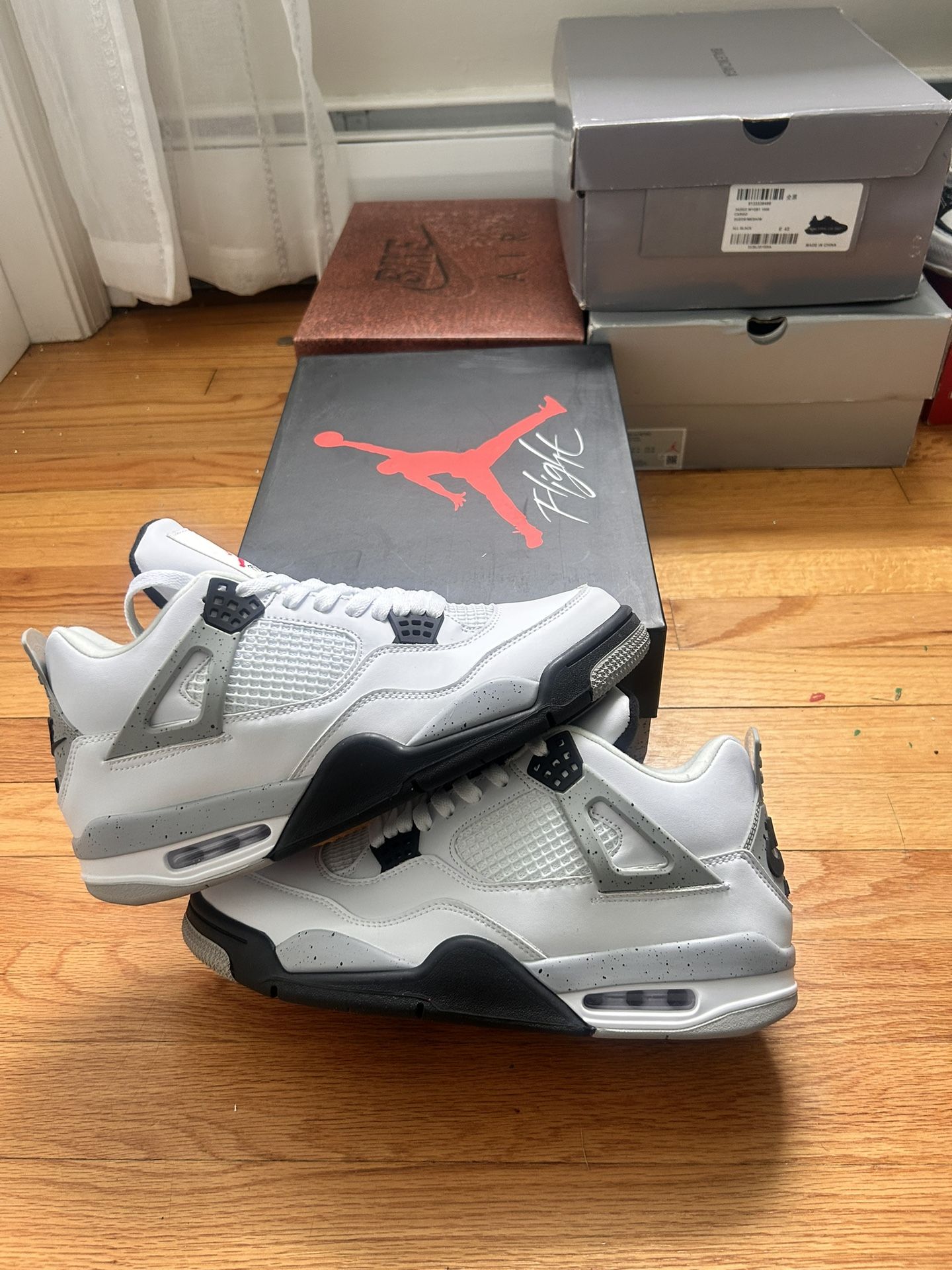 Jordan 4 White Cement Size 10.5👟 NEW💰 OG ALL✅ $250💰