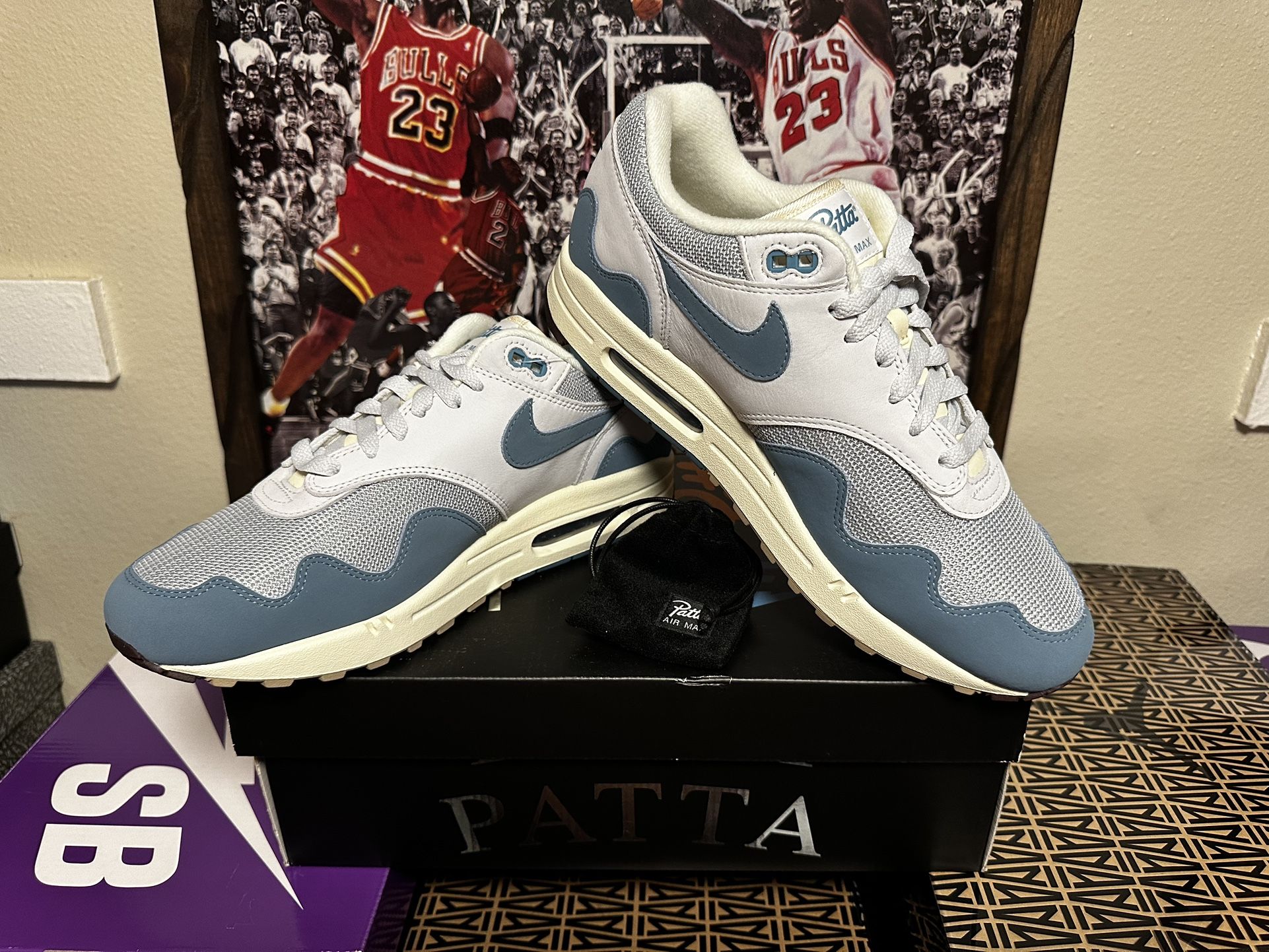 Nike Air Max 1 Patta Waves Noise Aqua Size 10.5