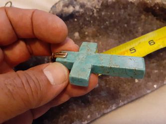 Turquoise Cross Pendant 