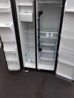 New side by side refrigerator black
