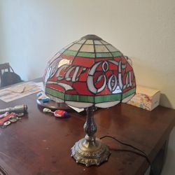 Vintage Glass Coca-Cola Lamp