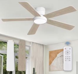 48 in. Indoor White Low Profile ceiling fan (used)