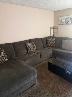 Sectional and coffee table
