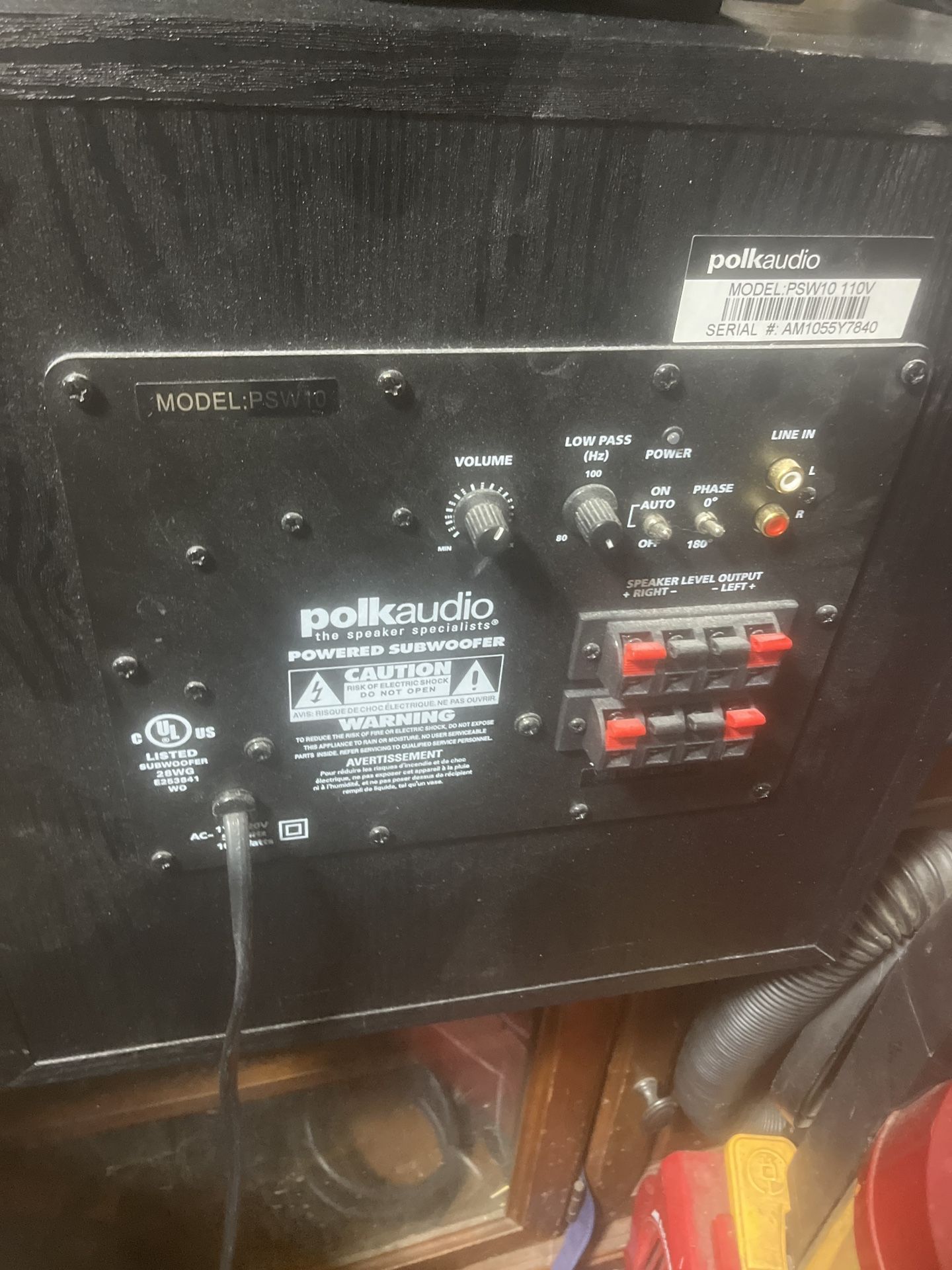 Polk Audio Subwoofer.