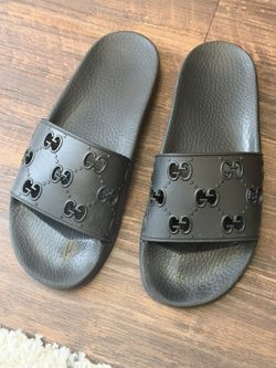 Women's rubber GG slide sandal