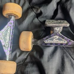 Used Purple Phantom 2 Skateboard Wheels $40