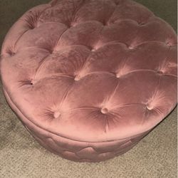 Pink Ottoman With Storage 