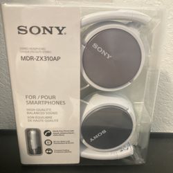 Sony MDR-ZX310AP Headphones (White) - NEW