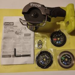 RYOBI PSBCS02 18V BRUSHLESS CORDLESS COMPACT CUT-OFF TOOL - TOOL ONLY WITH ACCESSORIES