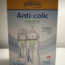 Dr. Brown’s Anti-Colic Baby Bottles (2 Pack) 9oz. Wide Neck