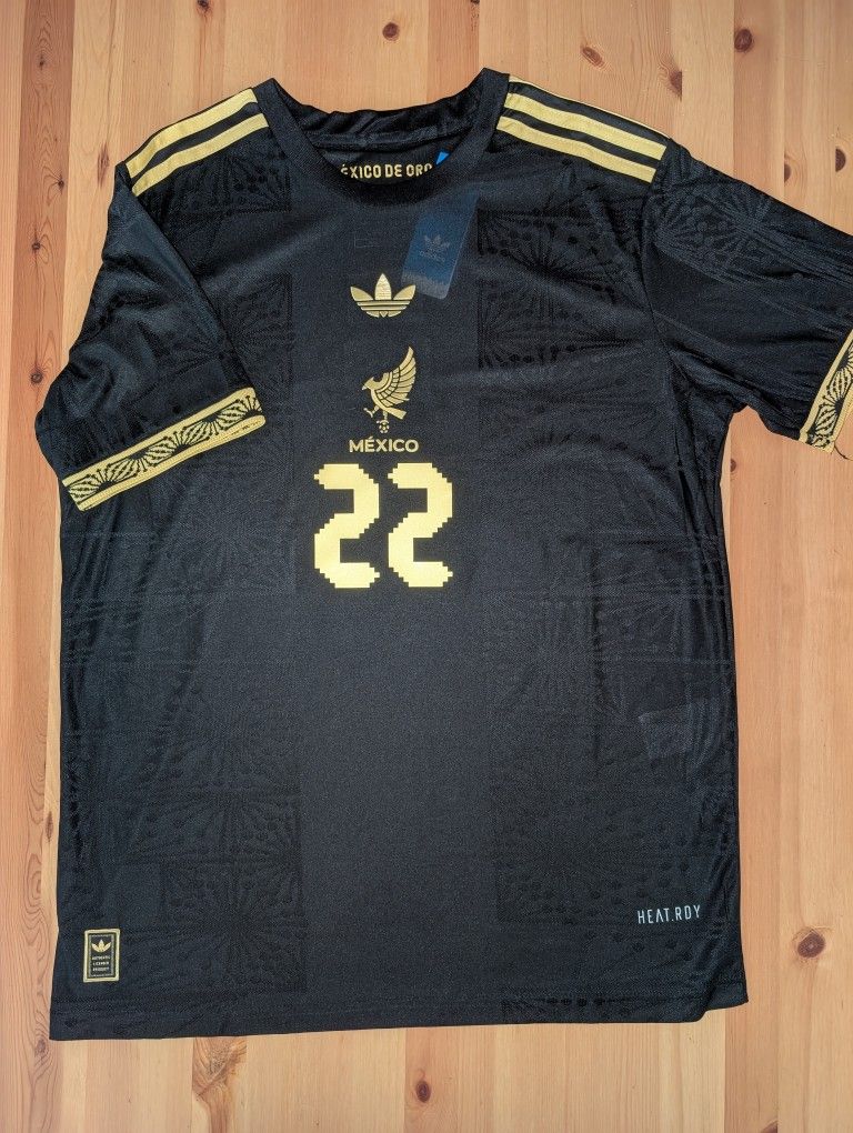 Mexico Jersey 2025 Black & Gold Chucky Lozano 