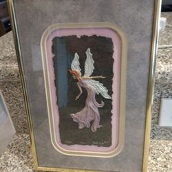 Kevin Dyer Fairy Signed Limited Edition Cast Paper 3D Art Print Tinkerbell Sprite Angel Whimsical Pink Girls Decor