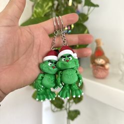Grinch Keychain 3d Printed