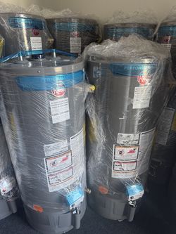 New Rheem gas water heater