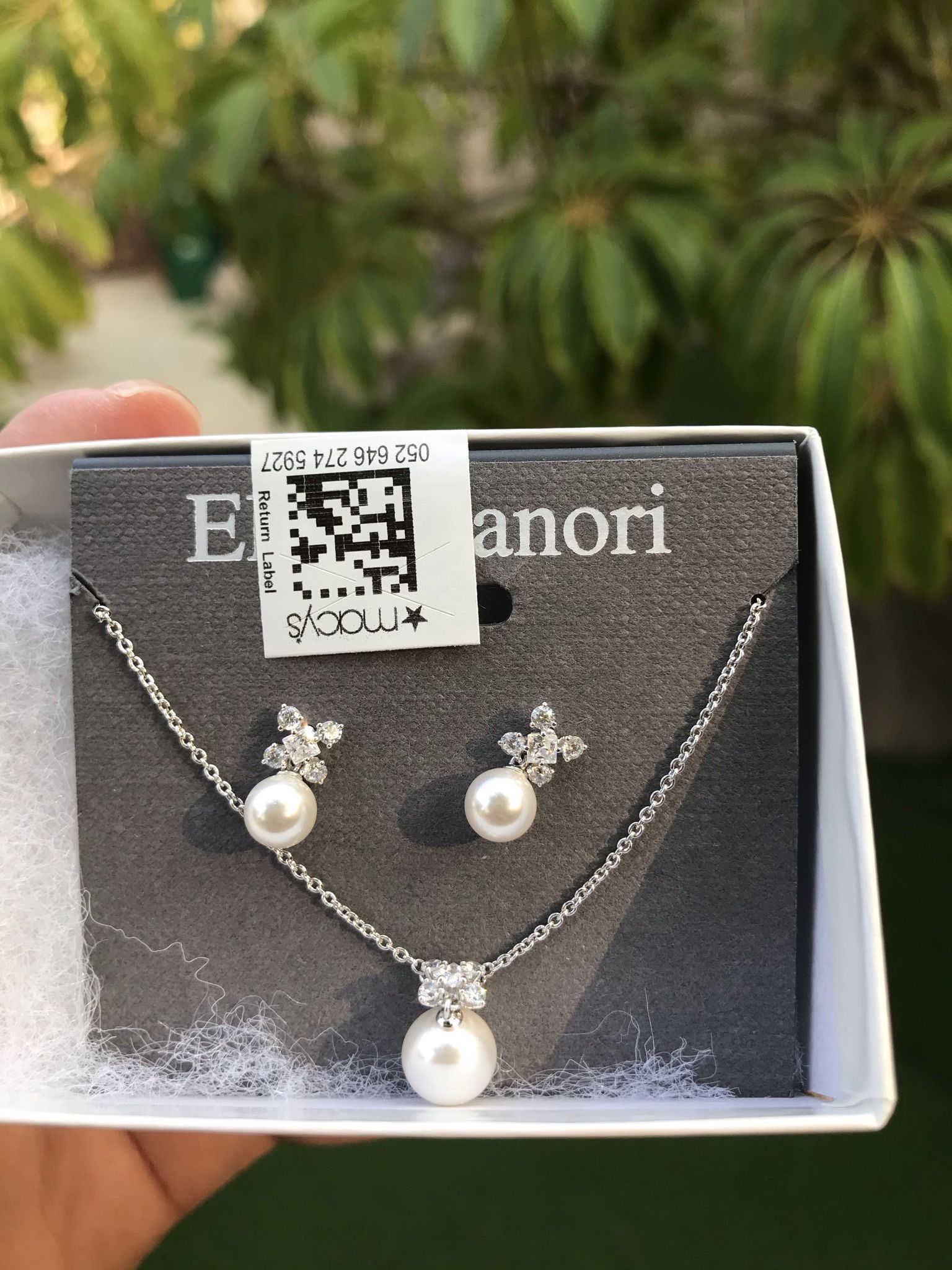 Eliot Danori Cubic Zirconia and Imitation Pearl Pendant Necklace Drop Earrings Set Created for Macy s for Sale in Irvine CA OfferUp