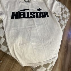 Hellstar Shirt XL Cream/Black Clean & Heavy Fit